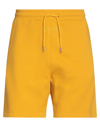 Bel-air Athletics Man Shorts & Bermuda Shorts Marigold Size Xs Cotton In Yellow
