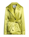 Msgm Belted Single-breasted Blazer In Green