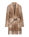 Agnona Overcoats In Beige