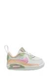 Nike Kids' Air Max 90 Crib Sneaker In Summit White/pink Foam