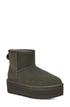 Ugg Classic Ultra Mini Platform In Khaki Shearling