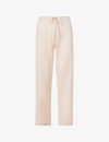 Chinti & Parker Drawstring-waist Cashmere Wide-leg Trousers In Bone