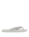 Diesel Toe Strap Sandals In White