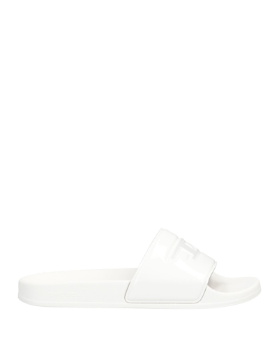 Diesel Woman Sandals White Size 6 Rubber