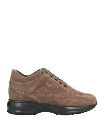 Shop Hogan Sneakers In Khaki