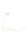 MSGM MSGM WOMAN ANKLE BOOTS WHITE SIZE 8 RUBBER