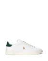 POLO RALPH LAUREN POLO RALPH LAUREN HERITAGE COURT II LEATHER SNEAKER MAN SNEAKERS IVORY SIZE 8 SOFT LEATHER