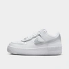 Nike White & Silver Air Force 1 Shadow Sneakers