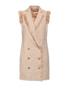 Elisabetta Franchi Short Dresses In Beige