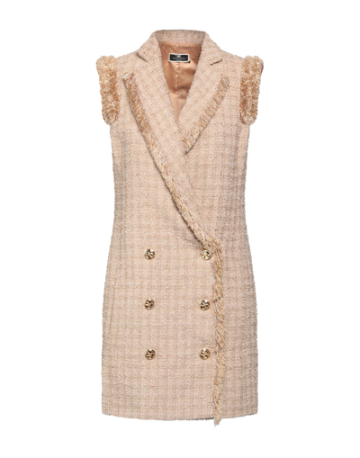 Elisabetta Franchi Short Dresses In Beige