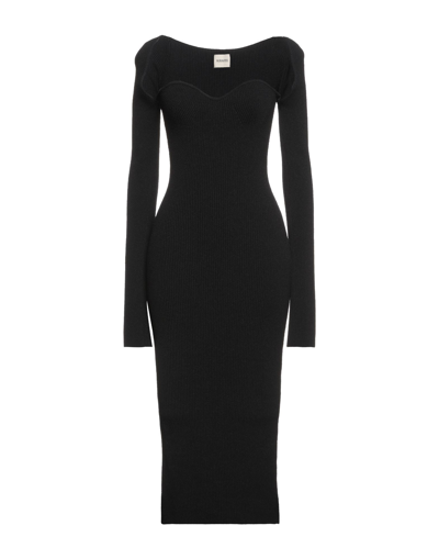 Khaite Midi Dresses In Black
