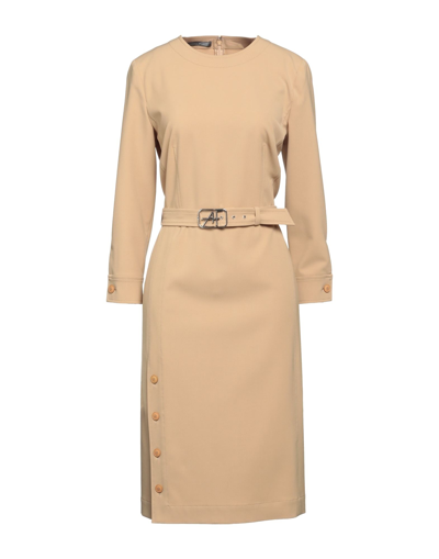 Alberta Ferretti Midi Dresses In Ocher