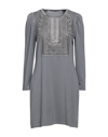 Alberta Ferretti Short Dresses In Grey