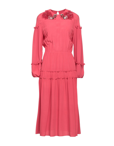 Passepartout Dress By Elisabetta Franchi Celyn B. Midi Dresses In Brick Red