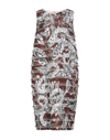 CAVALLI CLASS CAVALLI CLASS WOMAN MIDI DRESS BROWN SIZE 10 POLYESTER