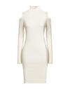 Angela Davis Short Dresses In Ivory