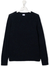 Aspesi Teen Long-sleeve Knitted Jumper In Blue
