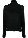 Seventy Roll-neck Wool Jumper In Black