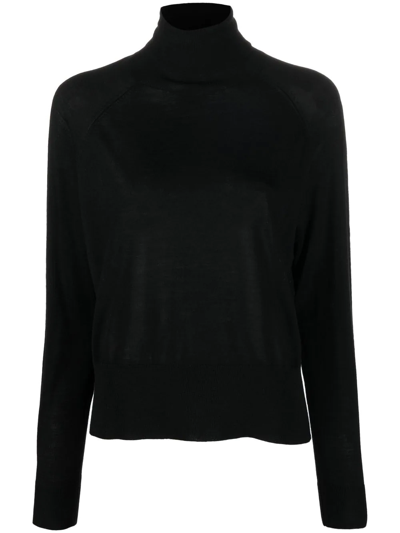 Seventy Roll-neck Wool Jumper In Black