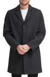 Cole Haan Signature Wool Blend Melton Classic Topper In Charcoal