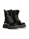 DOLCE & GABBANA PATENT LEATHER COMBAT BOOTS