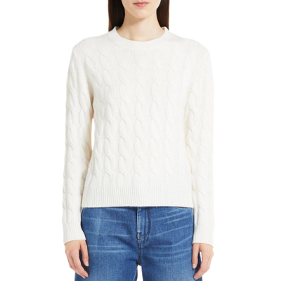 Max Mara Women's  White Cashmere Sweater