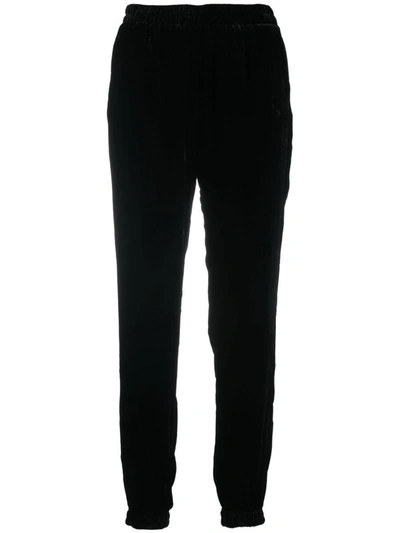 Gold Hawk Black Gathered Sides Cropped Trousers