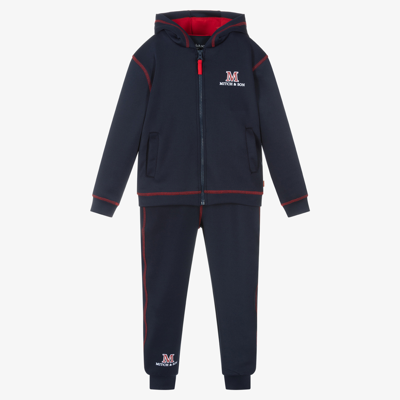 Mitch & Son Kids' Boys Blue Hooded Tracksuit