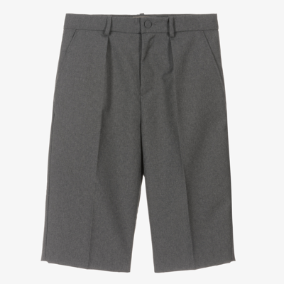 Gucci Boys Teen Grey Wool Bermuda Shorts