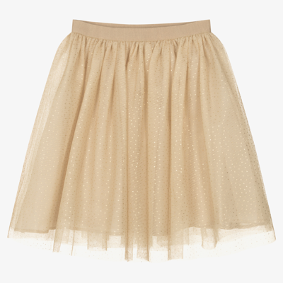 Bonpoint Teen Girls Beige Glitter Skirt