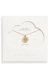Estella Bartlett Cubic Zirconia Halo Coin Pendant Necklace In Gold