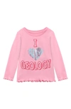 PEEK AREN'T YOU CURIOUS KIDS' GEOLOGY EMBELLISHED LONG SLEEVE COTTON GRAPHIC T-SHIRT