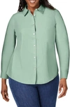 Foxcroft Dianna Button-up Shirt In Jade Gem