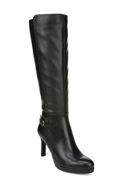 Naturalizer Tai Womens Wide Calf Almond Toe Knee-high Boots In Black