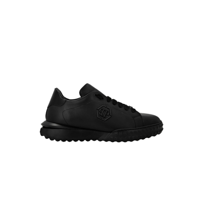Philipp Plein Low-top Leather Sneakers In Black
