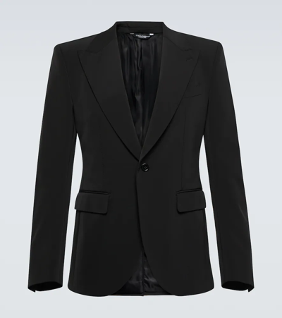 Dolce & Gabbana Sicilia Single-breasted Blazer In Black