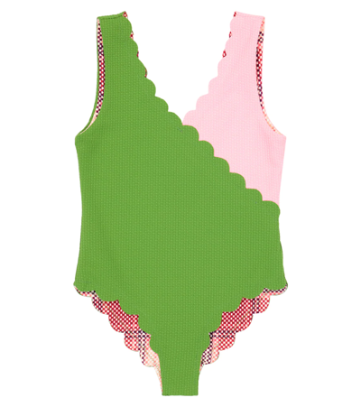 Marysia Bumby Kids' Canyon Reversible Swimsuit In Garden/bloom