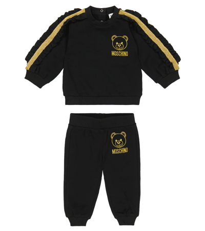Moschino Baby Sweatshirt And Sweatpants Set In Black