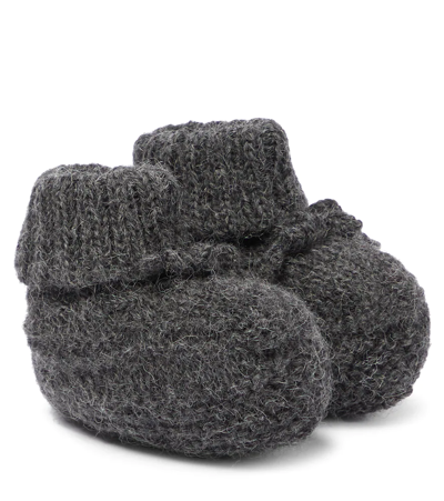 Bonpoint Baby Telse Alpaca Wool Booties In Gris Chine Moyen