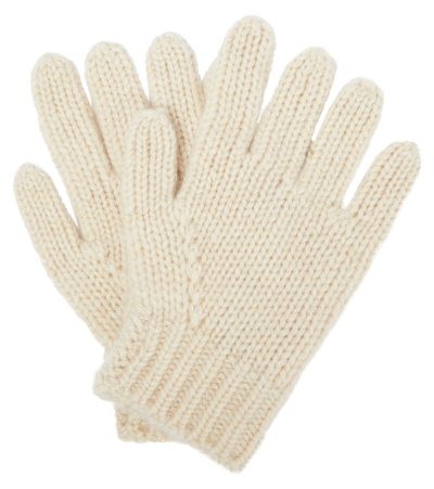 Bonpoint Kids' Birk Cashmere Gloves In Naturel