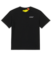 Off-white Off White Cotton T-shirt With Back Print In Black Multicolor