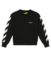 Off-white Logo Intarsia Cotton Sweater In Black White