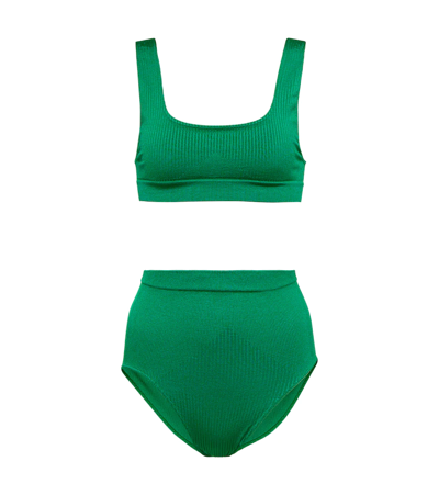 Prism Bra And Underwear Set In Jade Green