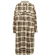 Isabel Marant Étoile Check-pattern Single-breasted Coat In Ecru