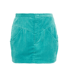 Isabel Marant Melva Corduroy Mini Skirt In Aqua