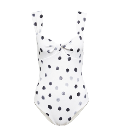 Marysia Polka-dot-print One-piece Swimsuit In White