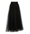 Zimmermann High-waisted Tulle Midi Skirt In Black