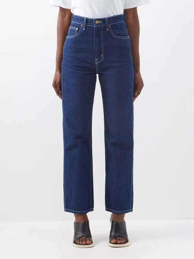 B Sides Plein High-rise Straight-leg Jeans In Rinse Indigo