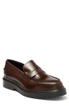 Karl Lagerfeld Lug Sole Penny Loafer In Brown