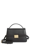 Frame Le Signature Small Leather Crossbody Bag In Noir